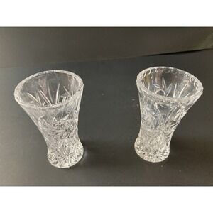 Lenox Crystal Star Bud Vase 4"  Made In Czech Republic - Set Of 2